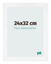Fotolijst 24x32cm Wit Mat MDF Pisa Voorzijde Maat | Yourdecoration.nl