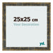 Fotolijst 25x25cm Blauw Goud Gemeleerd MDF Pisa Voorzijde Maat | Yourdecoration.nl