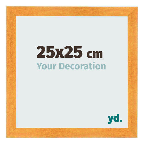 Fotolijst 25x25cm Oranje MDF Pisa Voorzijde Maat | Yourdecoration.nl