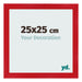 Fotolijst 25x25cm Rood MDF Pisa Voorzijde Maat | Yourdecoration.nl