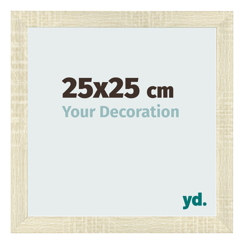 Fotolijst 25x25cm Sonoma Eiken MDF Pisa Voorzijde Maat | Yourdecoration.nl