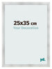 Fotolijst 25x35cm Aluminium Geborsteld MDF Pisa Voorzijde Maat | Yourdecoration.nl