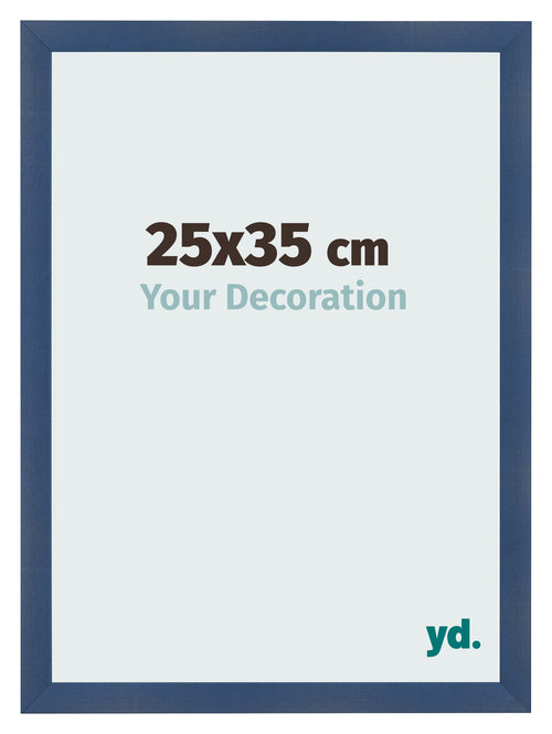Fotolijst 25x35cm Donkerblauw Geveegd MDF Pisa Voorzijde Maat | Yourdecoration.nl