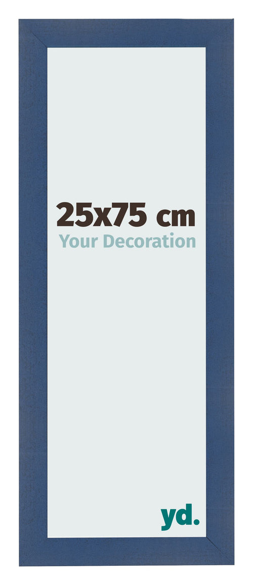 Fotolijst 25x75cm Donkerblauw Geveegd MDF Pisa Voorzijde Maat | Yourdecoration.nl