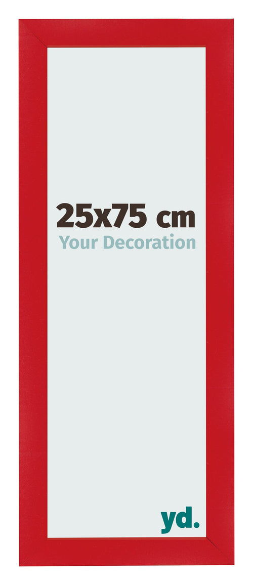 Fotolijst 25x75cm Rood MDF Pisa Voorzijde Maat | Yourdecoration.nl