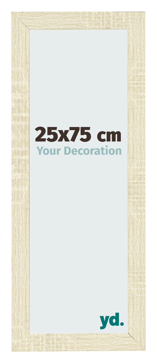 Fotolijst 25x75cm Sonoma Eiken MDF Pisa Voorzijde Maat | Yourdecoration.nl