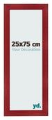 Fotolijst 25x75cm Wijnrood Geveegd MDF Pisa Voorzijde Maat | Yourdecoration.nl
