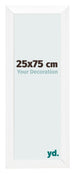 Fotolijst 25x75cm Wit Hoogglans MDF Pisa Voorzijde Maat | Yourdecoration.nl