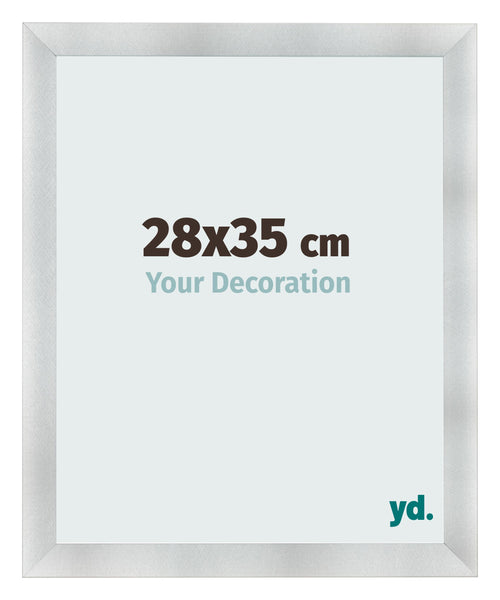 Fotolijst 28x35cm Aluminium Geborsteld MDF Pisa Voorzijde Maat | Yourdecoration.nl