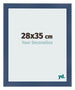 Fotolijst 28x35cm Donkerblauw Geveegd MDF Pisa Voorzijde Maat | Yourdecoration.nl
