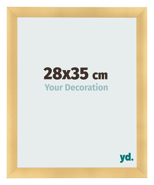 Fotolijst 28x35cm Goud Mat MDF Pisa Voorzijde Maat | Yourdecoration.nl
