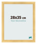 Fotolijst 28x35cm Goud Mat MDF Pisa Voorzijde Maat | Yourdecoration.nl