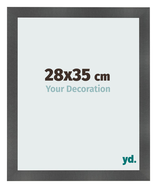 Fotolijst 28x35cm Zwart Mat MDF Pisa Voorzijde Maat | Yourdecoration.nl