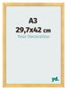 Fotolijst 29 7x42cm A3 Goud Mat MDF Pisa Voorzijde Maat | Yourdecoration.nl