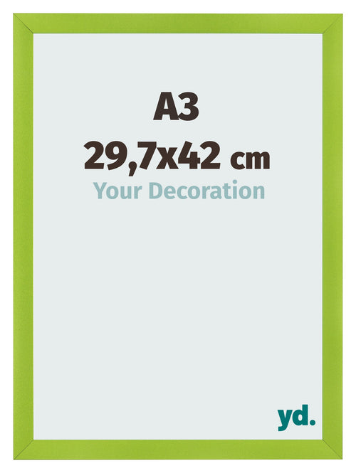 Fotolijst 29 7x42cm A3 Groen MDF Pisa Voorzijde Maat | Yourdecoration.nl