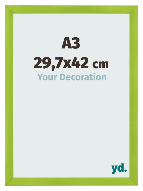 Fotolijst 29 7x42cm A3 Groen MDF Pisa Voorzijde Maat | Yourdecoration.nl
