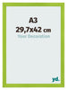 Fotolijst 29 7x42cm A3 Groen MDF Pisa Voorzijde Maat | Yourdecoration.nl