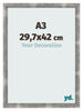 Fotolijst 29 7x42cm A3 Metaal Vintage MDF Pisa Voorzijde Maat | Yourdecoration.nl
