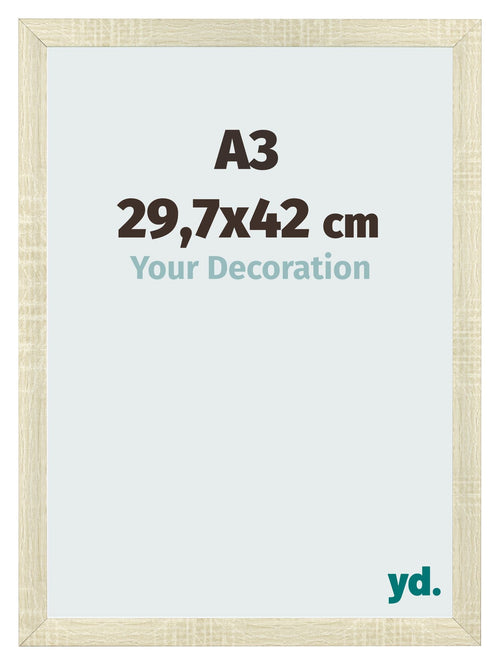 Fotolijst 29 7x42cm A3 Sonoma Eiken MDF Pisa Voorzijde Maat | Yourdecoration.nl