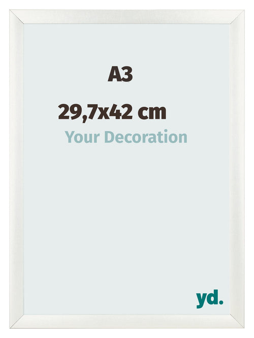 Fotolijst 29 7x42cm A3 Wit Geveegd MDF Pisa Voorzijde Maat | Yourdecoration.nl