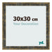 Fotolijst 30x30cm Blauw Goud Gemeleerd MDF Pisa Voorzijde Maat | Yourdecoration.nl