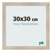 Fotolijst 30x30cm Eiken Licht MDF Pisa Voorzijde Maat | Yourdecoration.nl