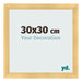 Fotolijst 30x30cm Goud Mat MDF Pisa Voorzijde Maat | Yourdecoration.nl