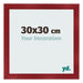 Fotolijst 30x30cm Wijnrood Geveegd MDF Pisa Voorzijde Maat | Yourdecoration.nl