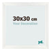 Fotolijst 30x30cm Wit Geveegd MDF Pisa Voorzijde Maat | Yourdecoration.nl