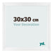 Fotolijst 30x30cm Wit Hoogglans MDF Pisa Voorzijde Maat | Yourdecoration.nl