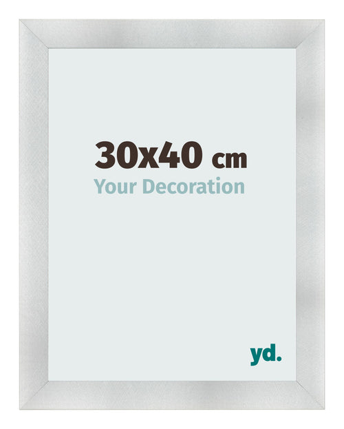 Fotolijst 30x40cm Aluminium Geborsteld MDF Pisa Voorzijde Maat | Yourdecoration.nl