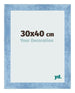 Fotolijst 30x40cm Helder Blauw Geveegd MDF Pisa Voorzijde Maat | Yourdecoration.nl