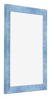 Fotolijst 30x40cm Helder Blauw Geveegd MDF Pisa Voorzijde Schuin | Yourdecoration.nl