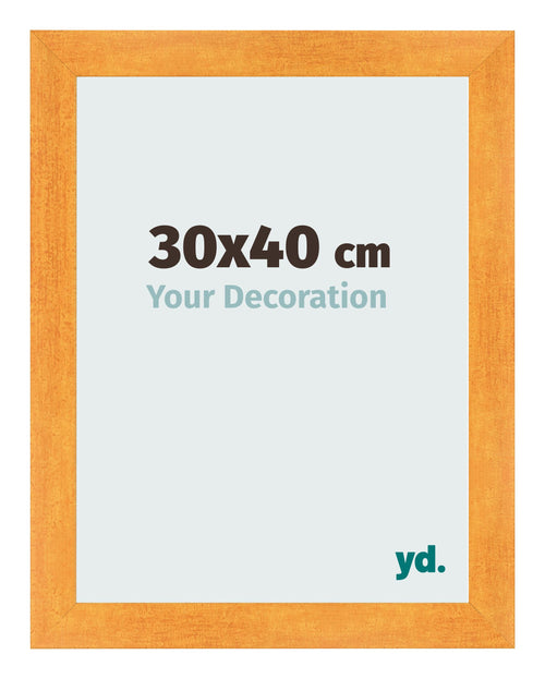 Fotolijst 30x40cm Oranje MDF Pisa Voorzijde Maat | Yourdecoration.nl
