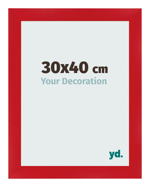 Fotolijst 30x40cm Rood MDF Pisa Voorzijde Maat | Yourdecoration.nl