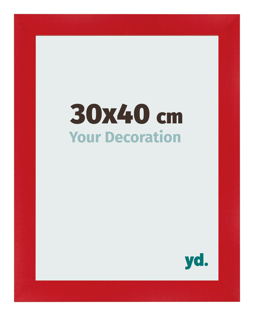 Fotolijst 30x40cm Rood MDF Pisa Voorzijde Maat | Yourdecoration.nl