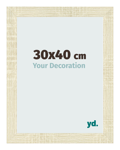 Fotolijst 30x40cm Sonoma Eiken MDF Pisa Voorzijde Maat | Yourdecoration.nl