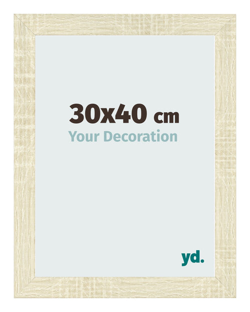 Fotolijst 30x40cm Sonoma Eiken MDF Pisa Voorzijde Maat | Yourdecoration.nl