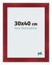 Fotolijst 30x40cm Wijnrood Geveegd MDF Pisa Voorzijde Maat | Yourdecoration.nl
