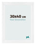 Fotolijst 30x40cm Wit Hoogglans MDF Pisa Voorzijde Maat | Yourdecoration.nl