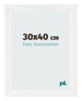 Fotolijst 30x40cm Wit Hoogglans MDF Pisa Voorzijde Maat | Yourdecoration.nl