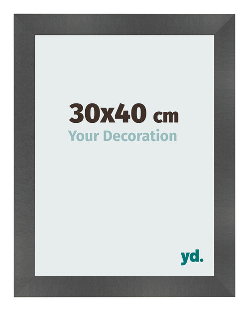 Fotolijst 30x40cm Zwart Mat MDF Pisa Voorzijde Maat | Yourdecoration.nl