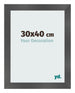 Fotolijst 30x40cm Zwart Mat MDF Pisa Voorzijde Maat | Yourdecoration.nl