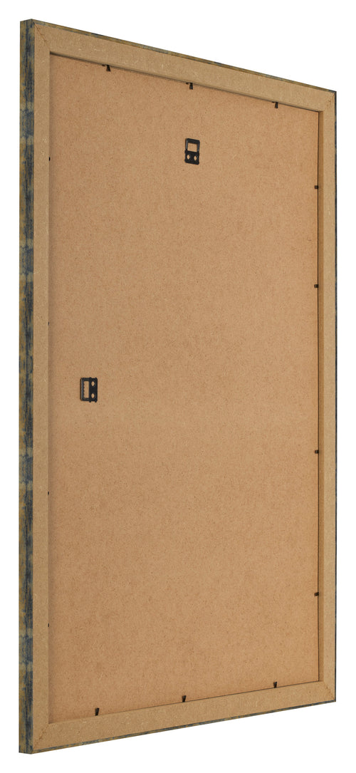 Fotolijst 30x42cm Blauw Goud Gemeleerd MDF Pisa Achterzijde Schuin | Yourdecoration.nl