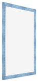 Fotolijst 30x42cm Helder Blauw Geveegd MDF Pisa Voorzijde Schuin | Yourdecoration.nl