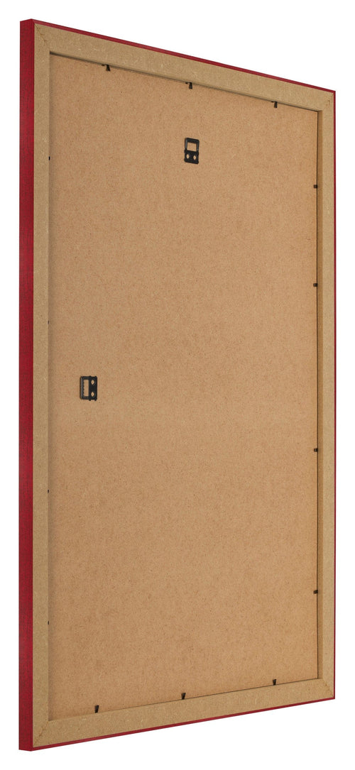 Fotolijst 30x42cm Wijnrood Geveegd MDF Pisa Achterzijde Schuin | Yourdecoration.nl