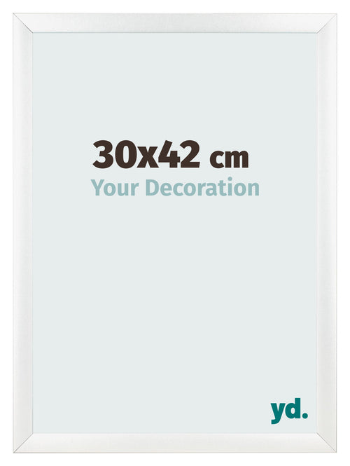 Fotolijst 30x42cm Wit Mat MDF Pisa Voorzijde Maat | Yourdecoration.nl