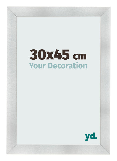 Fotolijst 30x45cm Aluminium Geborsteld MDF Pisa Voorzijde Maat | Yourdecoration.nl
