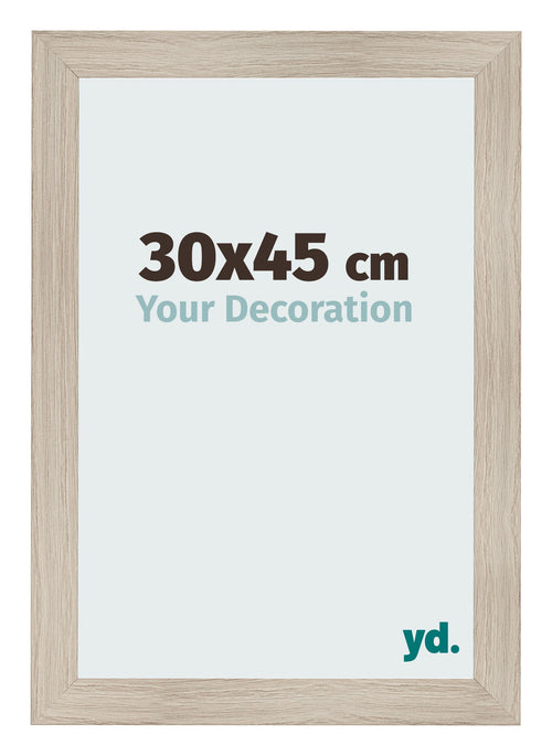 Fotolijst 30x45cm Eiken Licht MDF Pisa Voorzijde Maat | Yourdecoration.nl