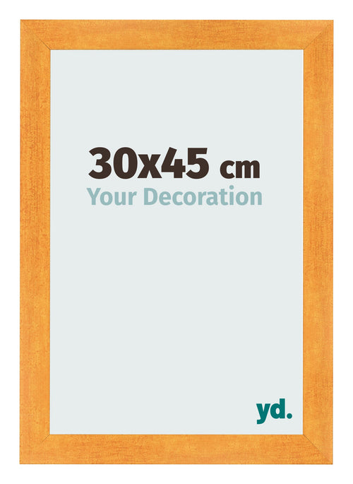 Fotolijst 30x45cm Oranje MDF Pisa Voorzijde Maat | Yourdecoration.nl
